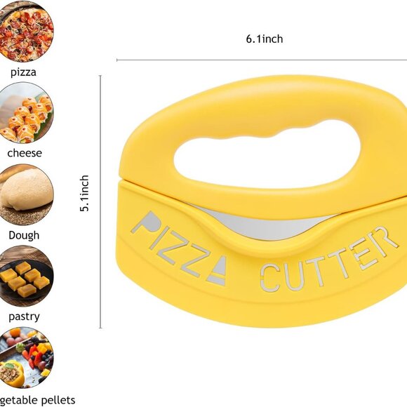 Party Pizza Knife Sharp Stainless Steel Blade, Easy to Clean and SafeSlicer1Pack - Picture 2 of 10